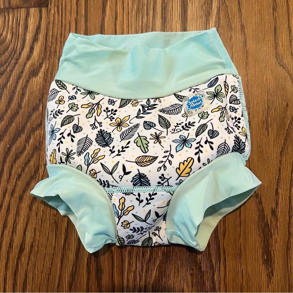 Swim About and Finis Kids Swim Diaper Set - Blue and Mint. Size 2T